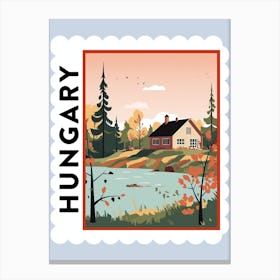 Hungary 2 Travel Stamp Poster Canvas Print
