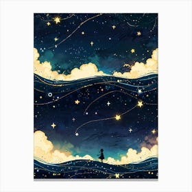 Night Sky With Stars 7 Canvas Print