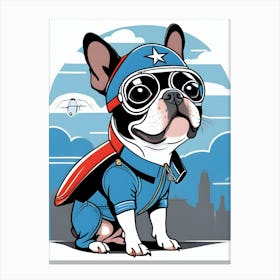French Bulldog Superhero-Reimagined 2 Canvas Print