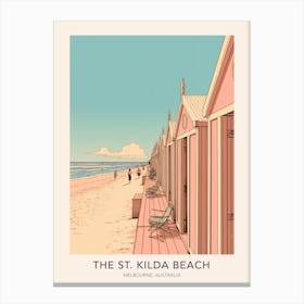 The St Kilda Beach Melbourne Australia Travel Poster Canvas Print