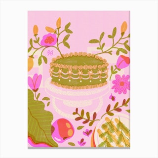 Cake In Bloom Canvas Print