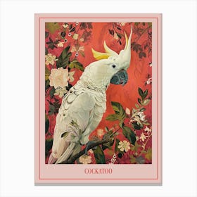 Floral Animal Painting Cockatoo 3 Poster Canvas Print