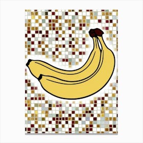 Bananas On Tile 2 Canvas Print