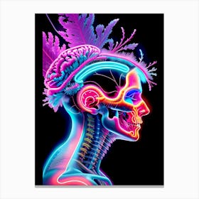 Neon Skull 34 Canvas Print