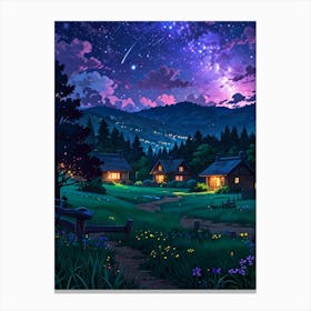 Night Sky Anime aesthetic 62 Canvas Print