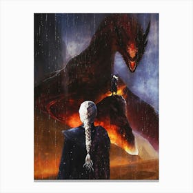Daenerys Go To Battle Game Of Thrones Canvas Print