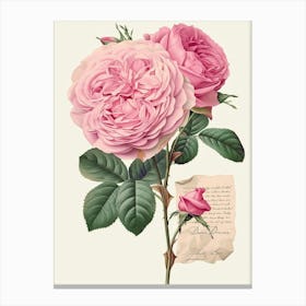 English Roses Painting Romantic 1 Canvas Print