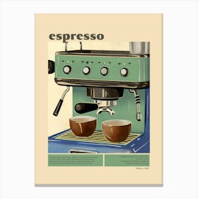 Espresso Machine Canvas Print