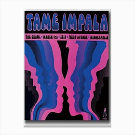 Tame Impala The Growl Margh 4th 2013 First Avenue Minneapolis Poster Decor Canvas Print