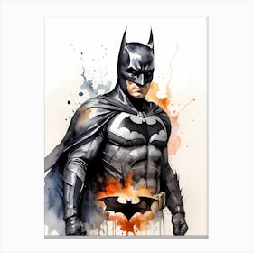 Batman Watercolor Painting (20) Canvas Print