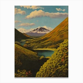 Tongariro National Park 2 New Zealand Vintage Poster Canvas Print