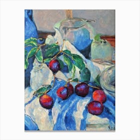 Plum 2 Classic Fruit Canvas Print