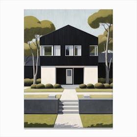 Minimalist Modern House Illustration (58) Canvas Print