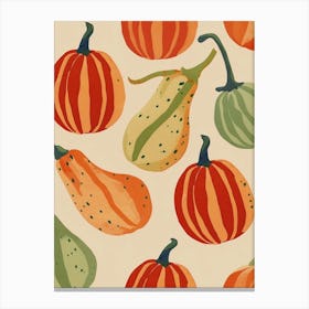 Autumnal Squash Pattern 2 Canvas Print
