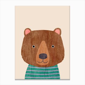 Bear Cream Canvas Print