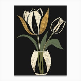 Tulips In A Vase Canvas Print