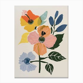 Painted Florals Hibiscus 2 Canvas Print