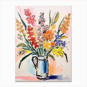 Flower Painting Fauvist Style Snapdragon 3 Canvas Print