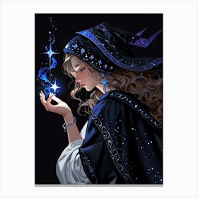 Witch Holding A Star 1 Canvas Print