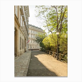 Street Scene In Old Town of Vienna Canvas Print