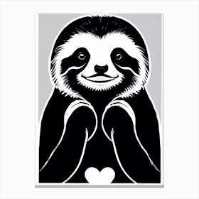 I Love Sloths Canvas Print