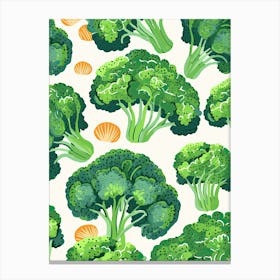 Broccoli Summer Illustration 2 Canvas Print