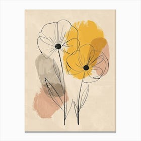 Tegucigalpa Flower Market Boho Minimalist Style Canvas Print