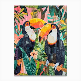 Kitsch Toucan Collage 2 Canvas Print