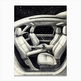 Space Car Canvas Print