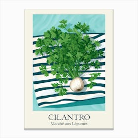 Marche Aux Legumes Cilantro Summer Illustration 7 Canvas Print