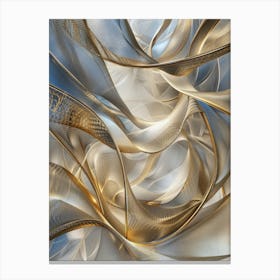 Abstract Gold And Silver Canvas Print