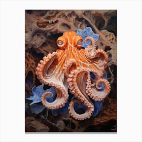 Day Octopus Realistic Illustration 20 Canvas Print