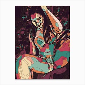 Abstract Geometric Sexy Woman 16 1 Canvas Print