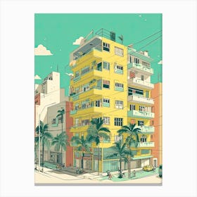 Sao Paulo Brazil Travel Illustration 4 Canvas Print