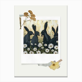 Scrapbook Bunnies Fairycore Painting 4 Canvas Print