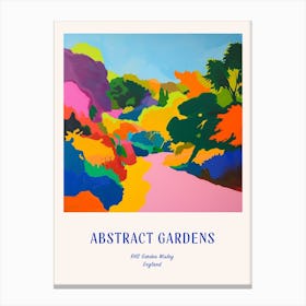 Colourful Gardens Rhs Garden Wisley United Kingdom 4 Blue Poster Canvas Print