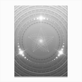 Geometric Glyph in White and Silver with Sparkle Array n.0288 Canvas Print