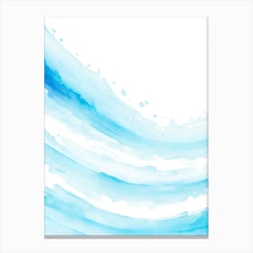 Blue Ocean Wave Watercolor Vertical Composition 63 Canvas Print