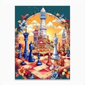 Chess Set Canvas Print