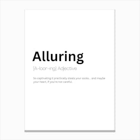 Alluring Definition Meaning Canvas Print