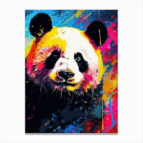 Panda Art In Color Field Painting Style 4 Canvas Print