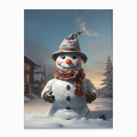 Snowman 3 Canvas Print