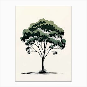 Eucalyptus Tree Pixel Illustration 2 Canvas Print