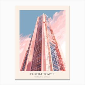 Eureka Tower Melbourne Australia Travel Poster Canvas Print