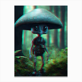 Alien Mushroom Man Canvas Print