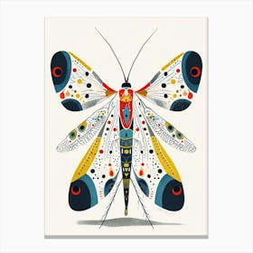 Colourful Insect Illustration Lacewing 13 Canvas Print