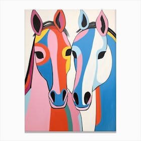 Colourful Kids Animal Art Horse 1 Canvas Print