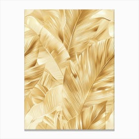 Gold Leaf Seamless Pattern Canvas Print