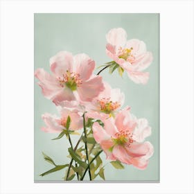 Apple Blossom Flowers Acrylic Pastel Colours 4 Canvas Print