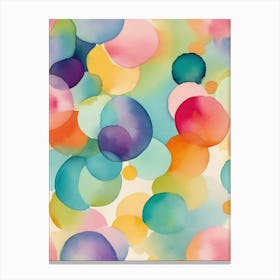 Watercolor Circles 1 Canvas Print